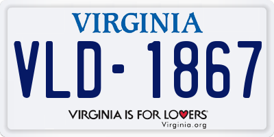 VA license plate VLD1867