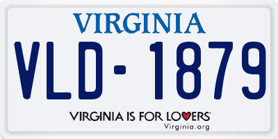 VA license plate VLD1879