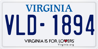 VA license plate VLD1894