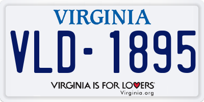 VA license plate VLD1895