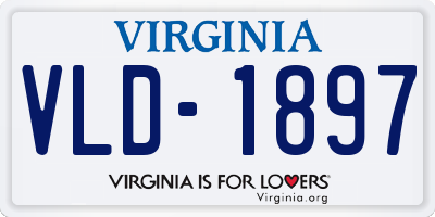 VA license plate VLD1897