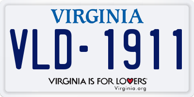 VA license plate VLD1911