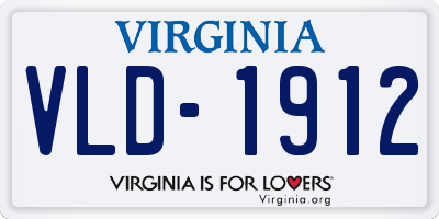 VA license plate VLD1912