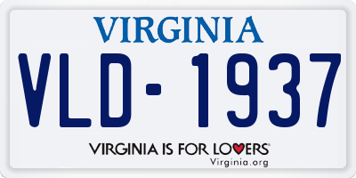 VA license plate VLD1937