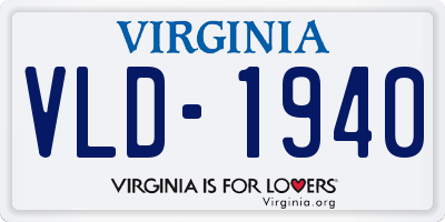 VA license plate VLD1940