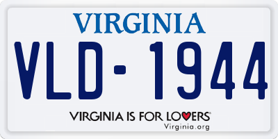 VA license plate VLD1944