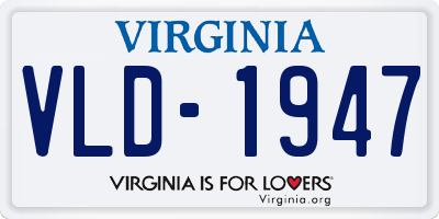 VA license plate VLD1947
