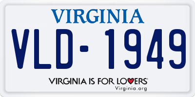 VA license plate VLD1949