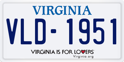 VA license plate VLD1951