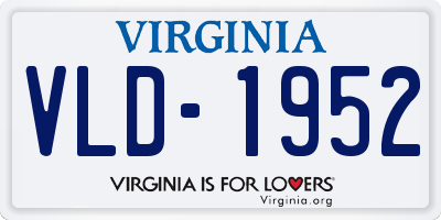 VA license plate VLD1952