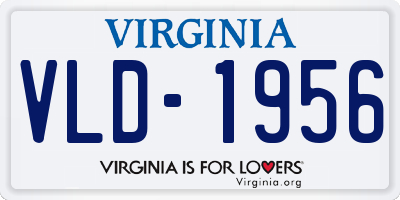 VA license plate VLD1956