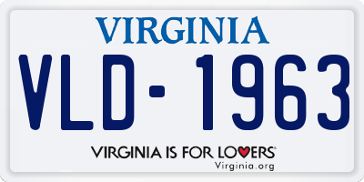 VA license plate VLD1963