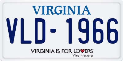 VA license plate VLD1966