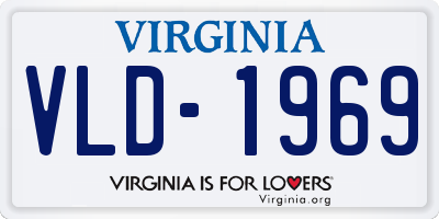 VA license plate VLD1969