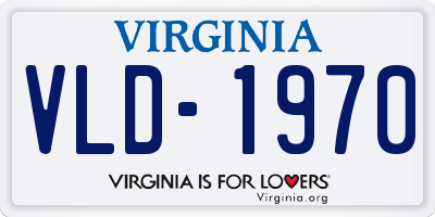 VA license plate VLD1970