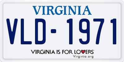 VA license plate VLD1971
