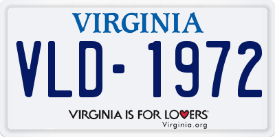 VA license plate VLD1972