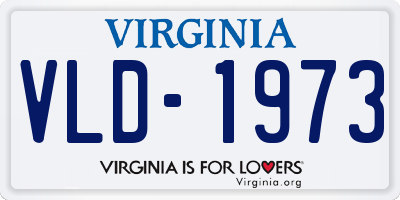 VA license plate VLD1973