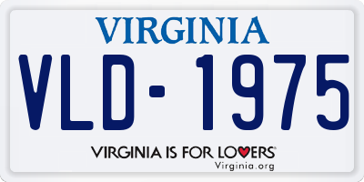VA license plate VLD1975