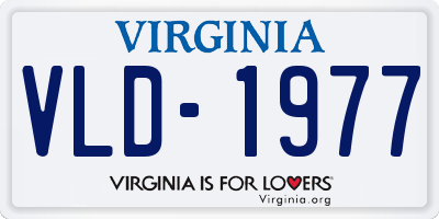 VA license plate VLD1977