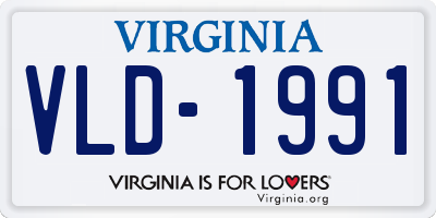 VA license plate VLD1991