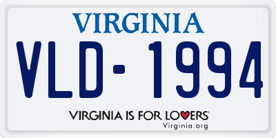 VA license plate VLD1994