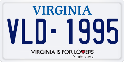 VA license plate VLD1995