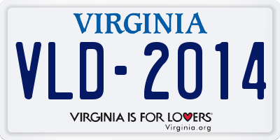 VA license plate VLD2014