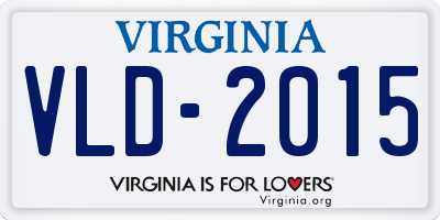 VA license plate VLD2015