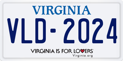 VA license plate VLD2024