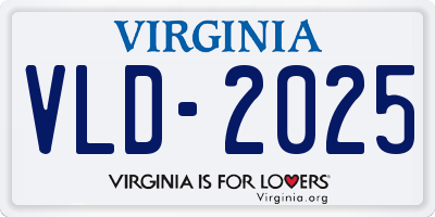 VA license plate VLD2025