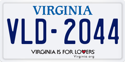 VA license plate VLD2044