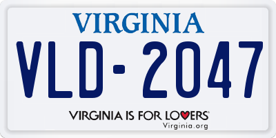 VA license plate VLD2047