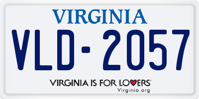 VA license plate VLD2057