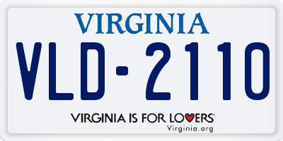 VA license plate VLD2110