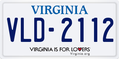 VA license plate VLD2112