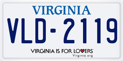 VA license plate VLD2119