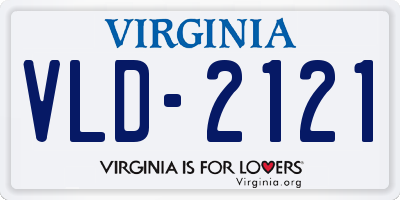 VA license plate VLD2121