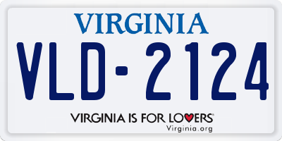 VA license plate VLD2124