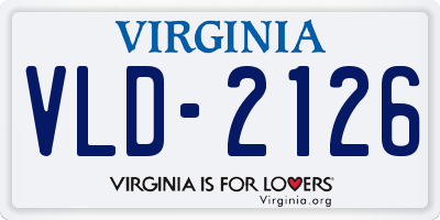 VA license plate VLD2126