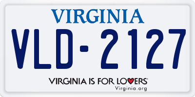 VA license plate VLD2127