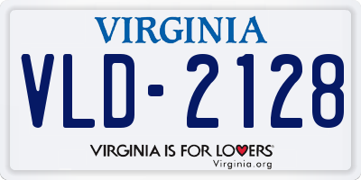 VA license plate VLD2128