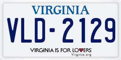 VA license plate VLD2129