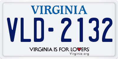 VA license plate VLD2132