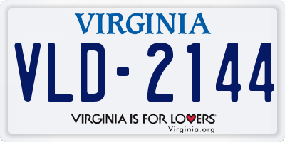 VA license plate VLD2144