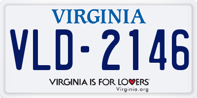 VA license plate VLD2146