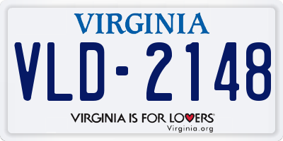 VA license plate VLD2148