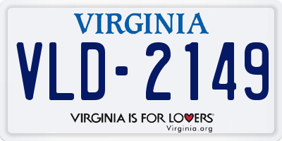 VA license plate VLD2149