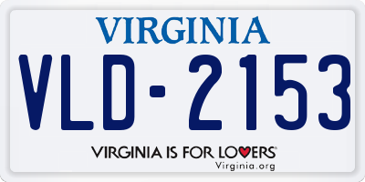 VA license plate VLD2153