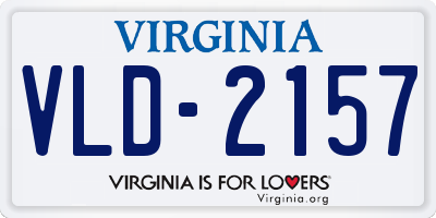 VA license plate VLD2157